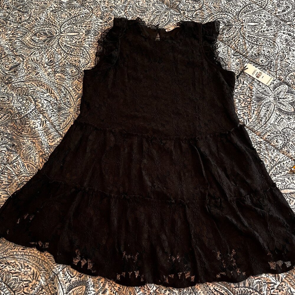 Dex black dress - lace - 2 tiers -  size XL